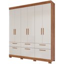 Ver imagem 2 de Guarda Roupa Lisboa 6 Portas de Bater 5 Gavetas MDF