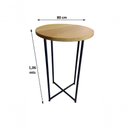Ver imagem 5 de Conjunto Mesa Bistro Alta Madeira Estilo Industrial 0,80 Mts
