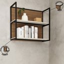 Ver imagem 5 de Nicho Aéreo 80cm Cozinha Viena Branco/Freijo/Cinza Argila
