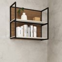 Ver imagem 1 de Nicho Aéreo 80cm Cozinha Viena Branco/Freijo/Cinza Argila