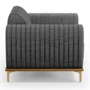 Ver imagem 7 de Kit 02 Poltronas Decorativa Base Madeira Pés D'Ouro Molino D02 Linho Cinza Escuro C-416 - Lyam