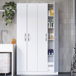 Armário Multiuso Riviera 4 Portas 8 Prateleiras Branco - Irm Móveis - 1 Armário Multiuso Riviera 4 Portas 8 Prateleiras Branco - Irm Móveis - 1