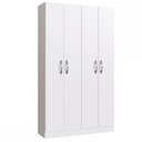 Ver imagem 3 de Armário Multiuso Riviera 4 Portas 8 Prateleiras Branco - Irm Móveis