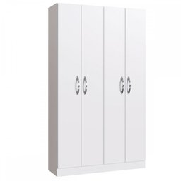 Armário Multiuso Riviera 4 Portas 8 Prateleiras Branco - Irm Móveis - 2 Armário Multiuso Riviera 4 Portas 8 Prateleiras Branco - Irm Móveis - 2
