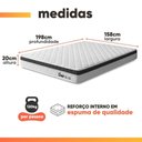 Ver imagem 2 de Cama Box Queen Onix Euro Pillow Espuma Ortopédica Tecido Jacquard Branco Preto Hellen