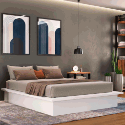 Cama de Casal ou Queen Oriental Branco - Foscarini - 1