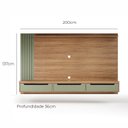 Ver imagem 2 de Painel para Tv até 75 Polegadas 3 Gavetas 1 Prateleira com Ripado Copiapó - Carvalho/menta