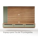 Ver imagem 5 de Painel para Tv até 75 Polegadas 3 Gavetas 1 Prateleira com Ripado Copiapó - Carvalho/menta