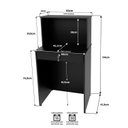 Ver imagem 3 de Balcão Caixa Atendimento Comercial Recepção Consultório 60cm Preto