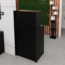 Ver imagem 5 de Balcão Caixa Atendimento Comercial Recepção Consultório 60cm Preto