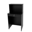 Ver imagem 2 de Balcão Caixa Atendimento Comercial Recepção Consultório 60cm Preto