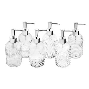 Porta Sabonete Líquido Álcool Gel de Vidro Sortidos 380 Ml Casa Del Grande