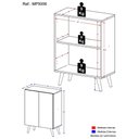Ver imagem 4 de Gabinete Banheiro 2 Portas Retrô 63cm Multimóveis Mp5006 Preto/natural