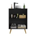 Ver imagem 5 de Gabinete Banheiro 2 Portas Retrô 63cm Multimóveis Mp5006 Preto/natural