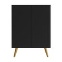 Ver imagem 6 de Gabinete Banheiro 2 Portas Retrô 63cm Multimóveis Mp5006 Preto/natural