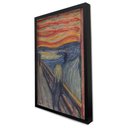 Ver imagem 1 de Quadro Decorativo o Grito de Edvard Munch em Moldura Caixa Tacolado Moldura Caixa Alta 4,5cm Preta C