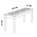 Ver imagem 4 de Mesa de Jantar 6 Lugares com 02 Bancos de Madeira 180cm Trammare C07 Corda Náutica Verde Oliva -