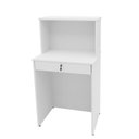 Ver imagem 3 de Balcão Caixa Atendimento Comercial Recepção Consultório 60cm Branco