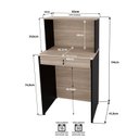 Ver imagem 4 de Balcão Caixa Atendimento Comercial Recepção Consultório 60cm Bege/Carvalho