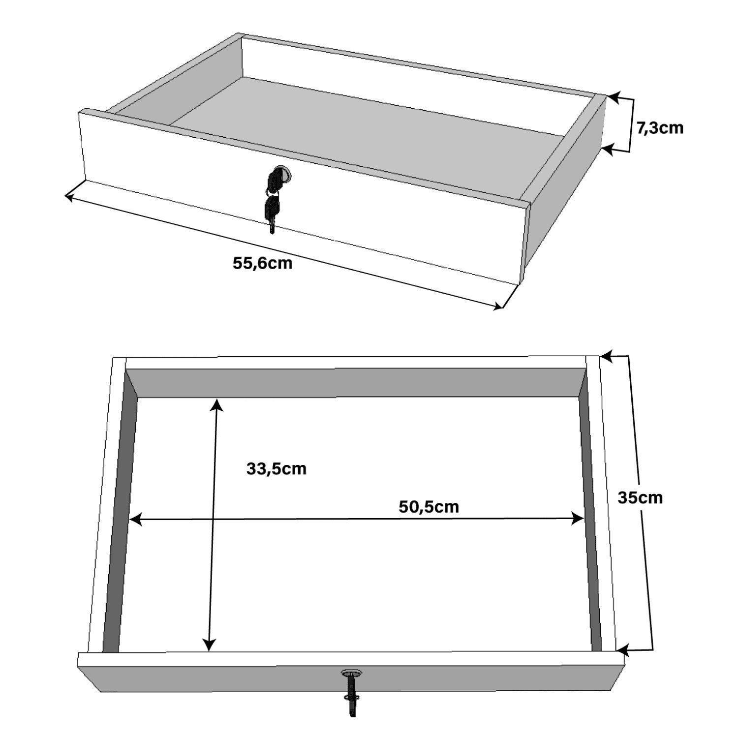 Balcão Caixa Atendimento Comercial Recepção Consultório 60cm - 6