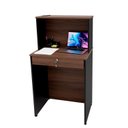Ver imagem 5 de Balcão Caixa Atendimento Comercial Recepção Consultório 60cm Marrom/Nogal