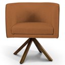 Ver imagem 4 de Kit 2 Poltronas Base Madeira Betina B-262 Veludo Telha