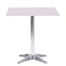 Mesa de Jantar Quadrada 70 cm Tampo Branco em MDP Base Delta - 1