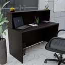Ver imagem 1 de Balcão Atendimento Recepção Consultório 120x60cm Preto