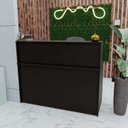 Ver imagem 3 de Balcão Atendimento Recepção Consultório 120x60cm Preto