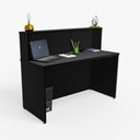 Ver imagem 6 de Balcão Atendimento Recepção Consultório 120x60cm Preto