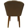 Cadeira de Jantar Estofada Pétala Tecido Veludo Pés Palito Kimi Decor:cappuccino - 5