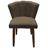 Cadeira de Jantar Estofada Pétala Tecido Veludo Pés Palito Kimi Decor:cappuccino - 2