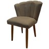 Cadeira de Jantar Estofada Pétala Tecido Veludo Pés Palito Kimi Decor:cappuccino - 3