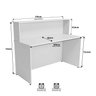 Balcão Atendimento Recepção Consultório 120x60cm - 4