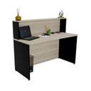 Ver imagem 5 de Balcão Atendimento Recepção Consultório 120x60cm Bege/Carvalho