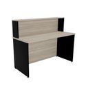 Ver imagem 3 de Balcão Atendimento Recepção Consultório 120x60cm Bege/Carvalho