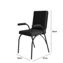 Ver imagem 3 de Cadeira para Escritório Coletiva Estofada Auditório Linha Office