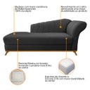 Ver imagem 6 de Kit Diva Recamier Vanessa 185cm Lado Esquerdo e 02 Poltronas Laura Linho - Doce Sonho Móveis RECAMIE