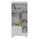 Ver imagem 2 de Guarda Roupa Infantil 3 Portas 2 Gavetas Branco Tic Tac Espresso Móveis