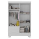 Ver imagem 2 de Guarda Roupa Infantil 4 Portas 2 Gavetas Branco Tic Tac Espresso Móveis