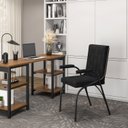 Ver imagem 3 de Kit 5 Cadeiras para Escritório Coletiva Estofada Auditório Linha Office