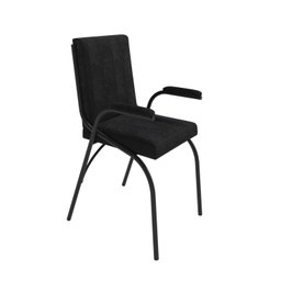 Kit 5 Cadeiras para Escritório Coletiva Estofada Auditório Linha Office - 4