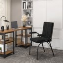Ver imagem 2 de Kit 5 Cadeiras para Escritório Coletiva Estofada Auditório Linha Office Preto
