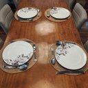Ver mais imagens de Prato Raso Branco de Porcelana Germer Redondo 27cm Garden com Estampa Floral