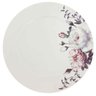 Prato Raso Branco de Porcelana Germer Redondo 27cm Garden com Estampa Floral - 1