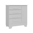 Ver imagem 3 de Cômoda Infantil 1 Porta MDP Tic Tac Espresso Móveis Branco