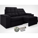 Ver mais imagens de Sofá com Porta Copos e Carregador Usb Eureka 1,70m Assento Retrátil e Reclinável Velosuede