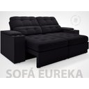 Ver imagem 3 de Sofá com Porta Copos e Carregador Usb Eureka 1,70m Assento Retrátil e Reclinável Velosuede