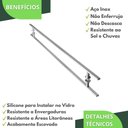 Ver imagem 3 de Puxador Aço Inox Escovado para Porta de Vidro 120cm M.s