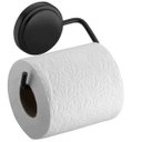 Ver imagem 2 de Porta Papel Higiênico com Adesivo sem Furar Parede em AÇO Future Preto Fosco 142PT